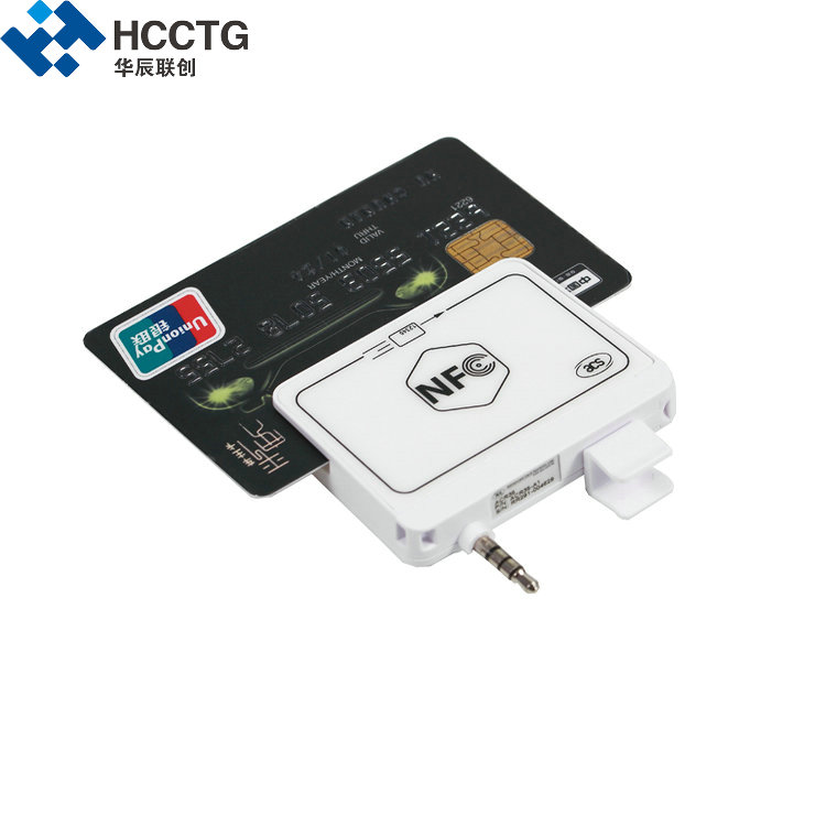 Leitor de cartão móvel NFC portátil inteligente com contato/sem contato
