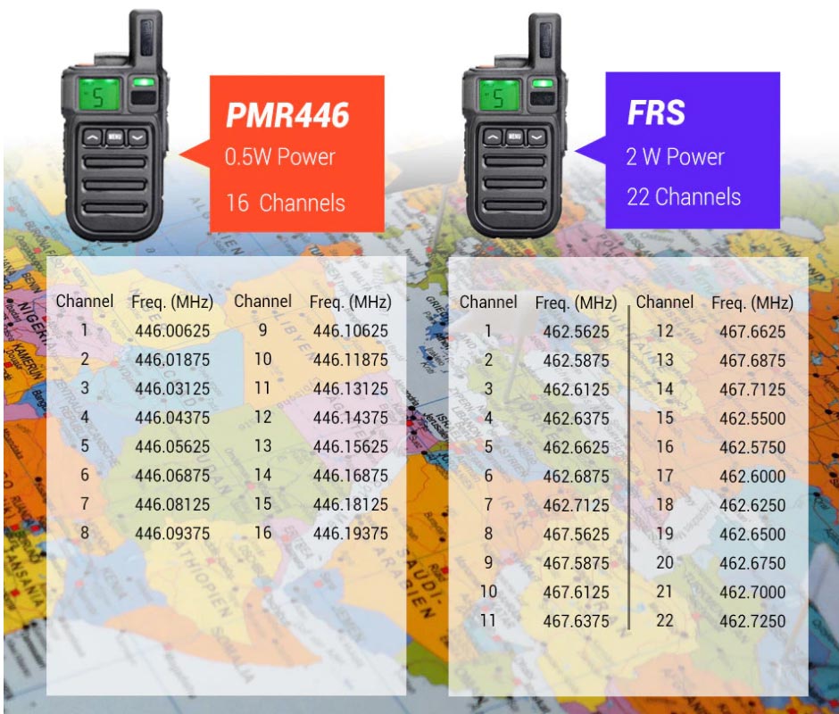 rádio bidirecional portátil frs pmr446