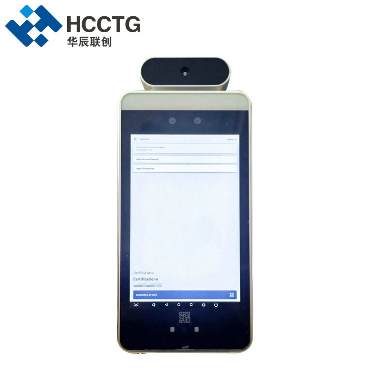 Digitalização de código de saúde do terminal de reconhecimento facial com termômetro infravermelho HS-620
