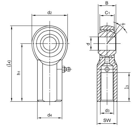 Extremidades de haste de aço cromo JFX4T