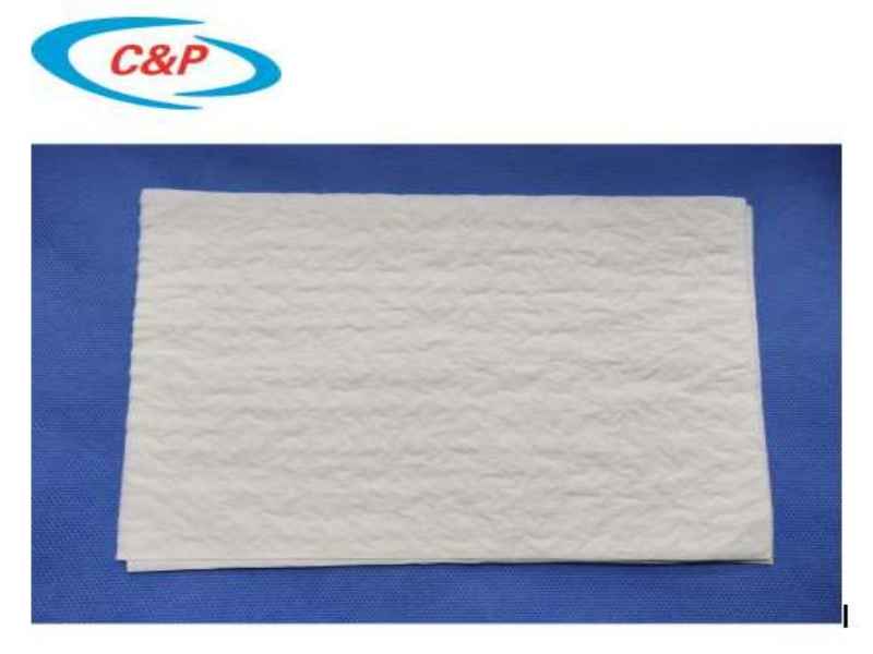 Certificado CE ISO 13485 de alta qualidade 30*40 cm papel toalha de mão branco descartável para uso médico
