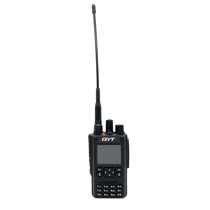 QYT analógico de frequência total GPS VHF UHF walkie talkie KT-9R com tela colorida
