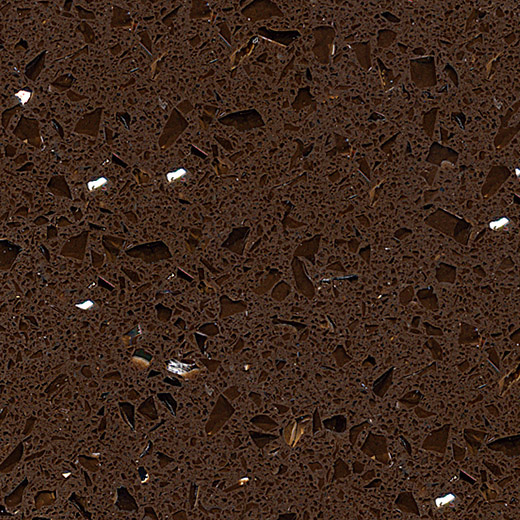 Materiais de quartzo para bancada de cozinha marrom escuro estelar OP1815
