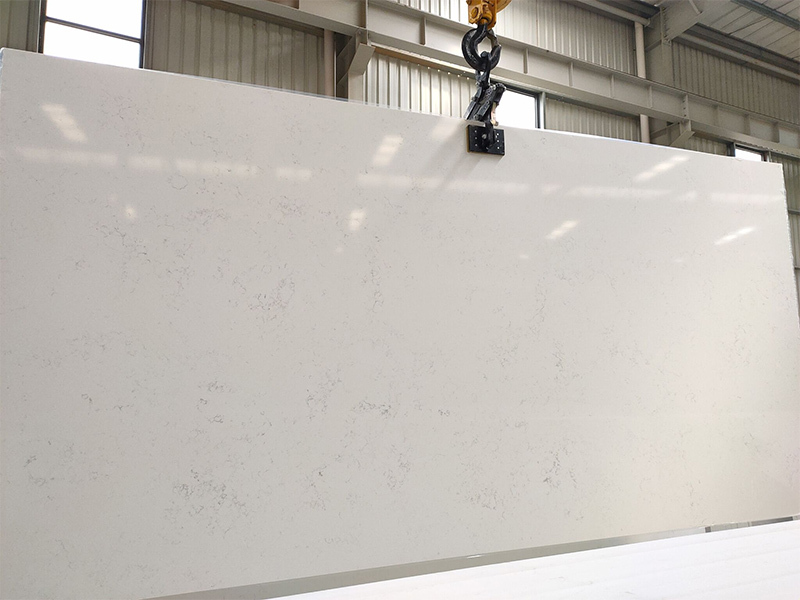 Preço de fábrica de laje de pedra de quartzo engenheirada de Carrara branca
