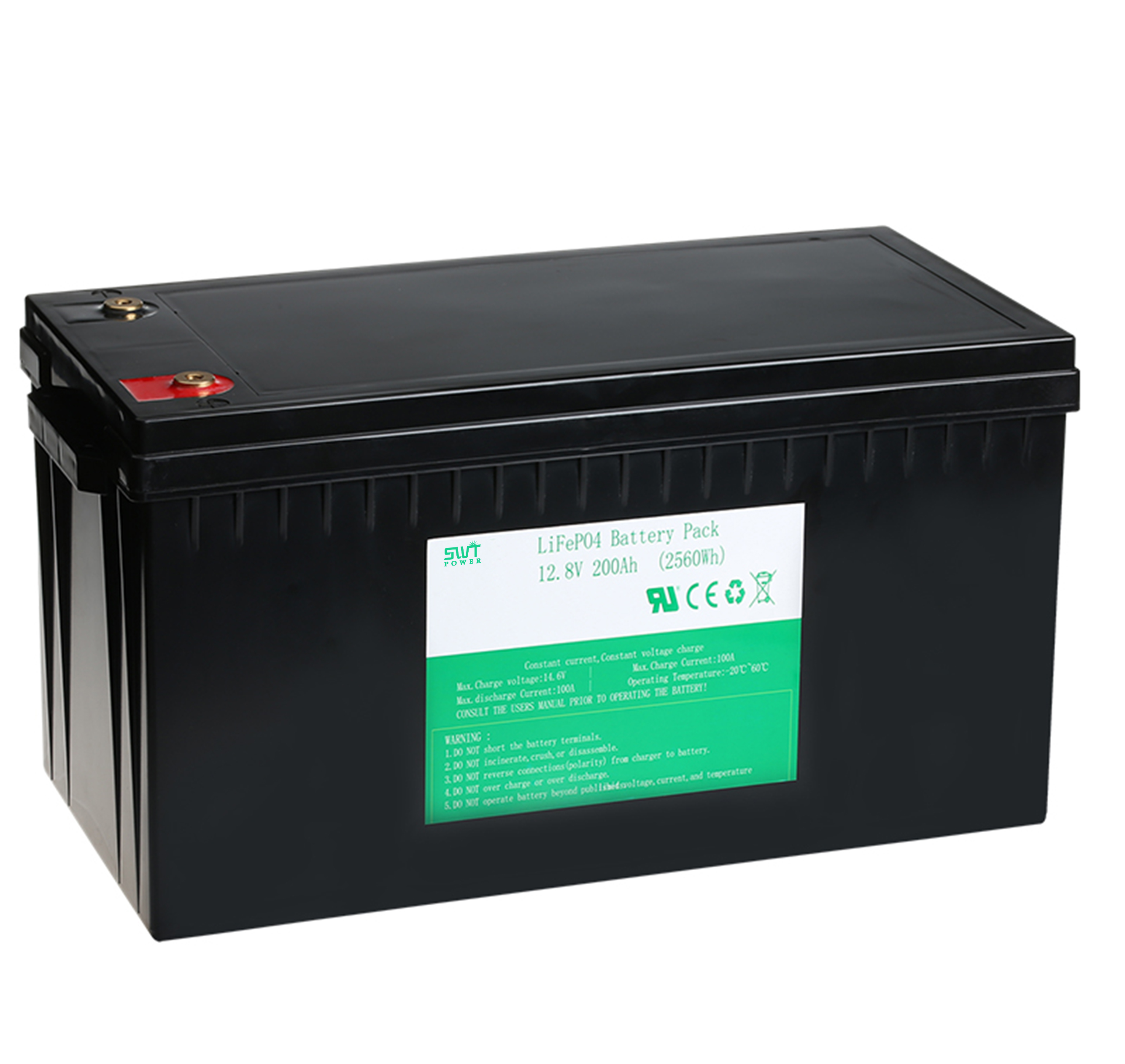 Deep Cylce LiFePO4 bateria 12V 100AH ​​sistema de armazenamento de bateria de ferro de lítio
