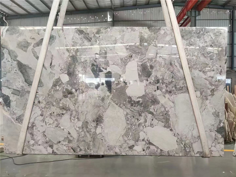 Atacado placas de mármore cinza fóssil
