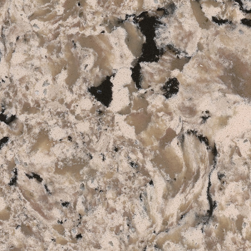 Azulejos polidos de pedra de quartzo artificial de Áries RSC-C004
