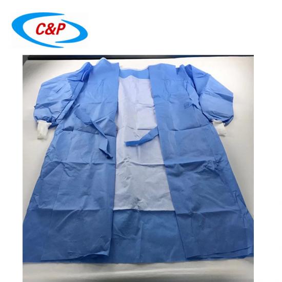 Venda imperdível batas cirúrgicas descartáveis ​​estéreis não tecidas azuis reforçadas fornecedores
