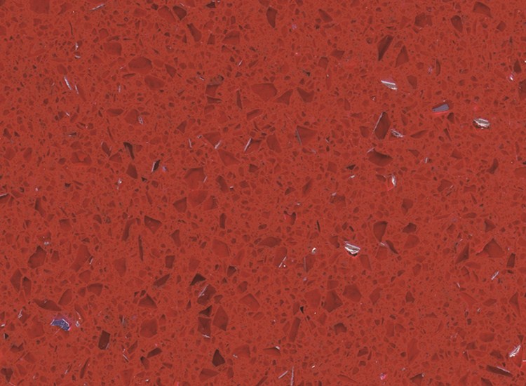 Lajes de pedra de quartzo vermelho cristal RSC1801
