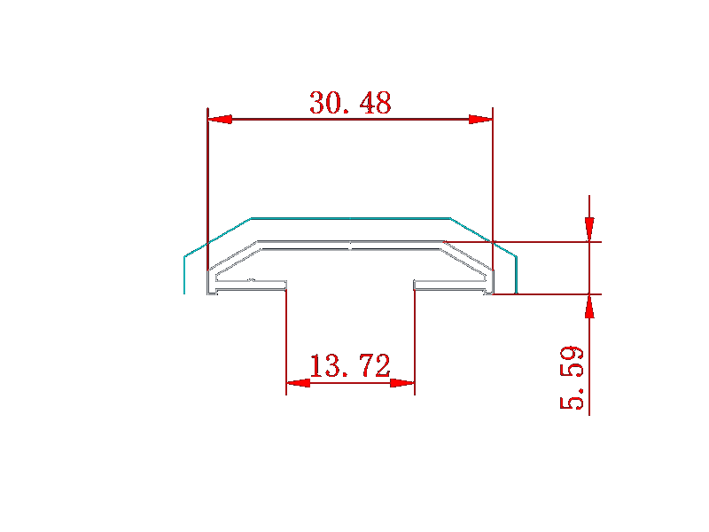 perfil de extrusão de alumínio padrão 6063-t5 para a Armênia
