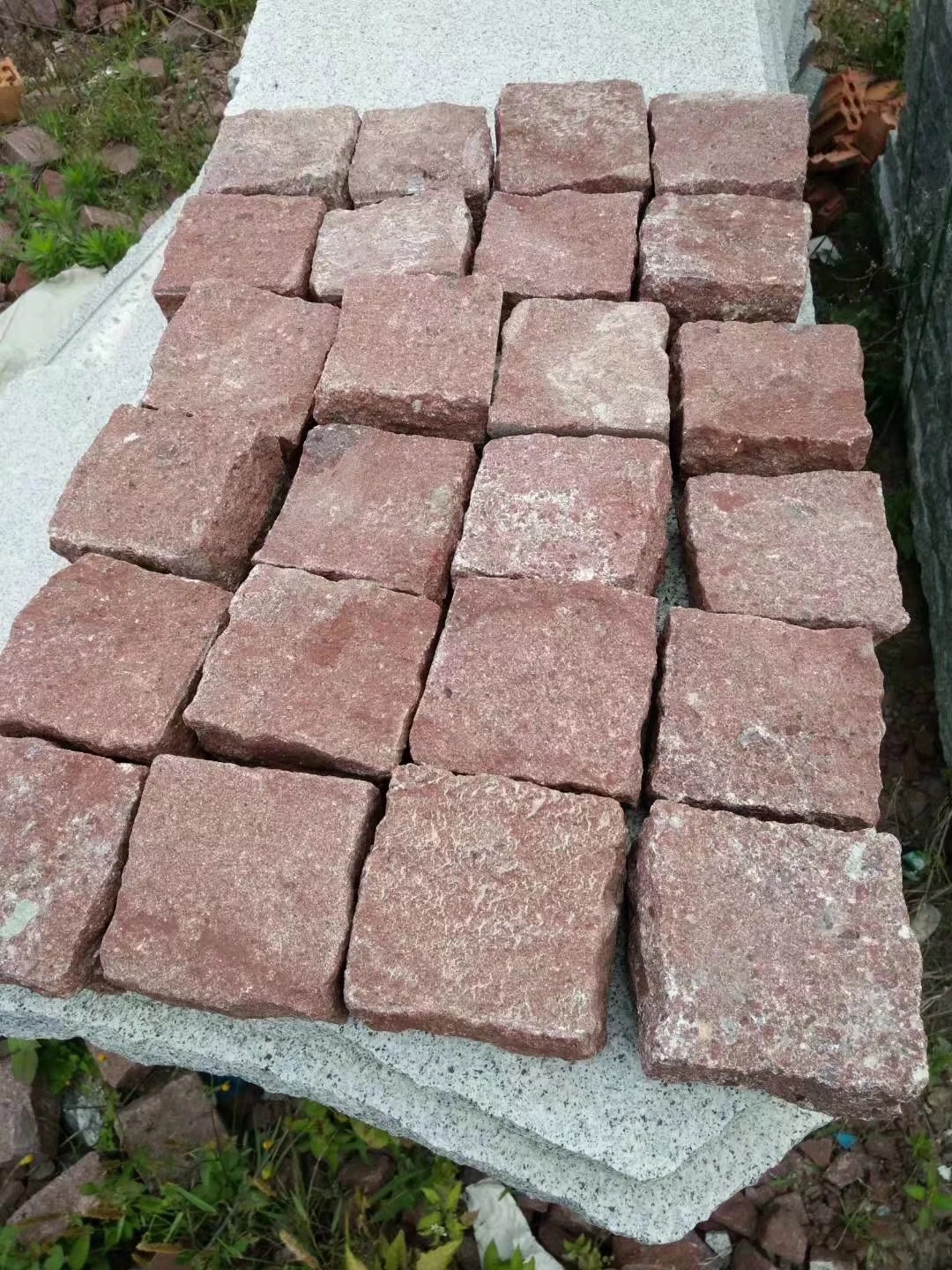 Pedra de pavimentação de granito G666, pedra de cubo