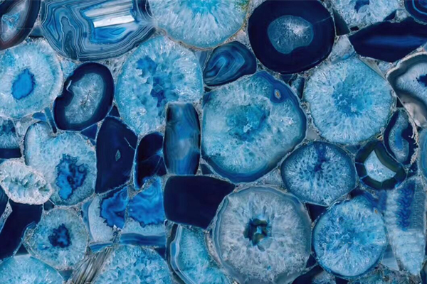 Pedra semipreciosa de ágata azul