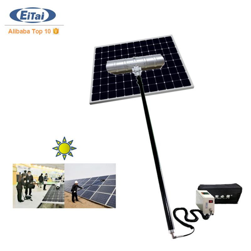 EiTai sistema de limpeza de painel solar com bateria automática de limpeza de painel solar preço bomba de água
