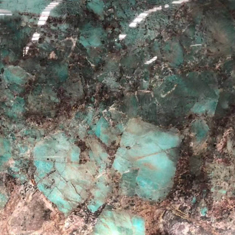 Grande laje polida Amazon Green Quartzite do Brasil
