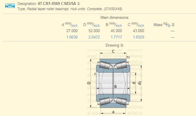 4T-CR1-0569 CS83/5A ROLAMENTO