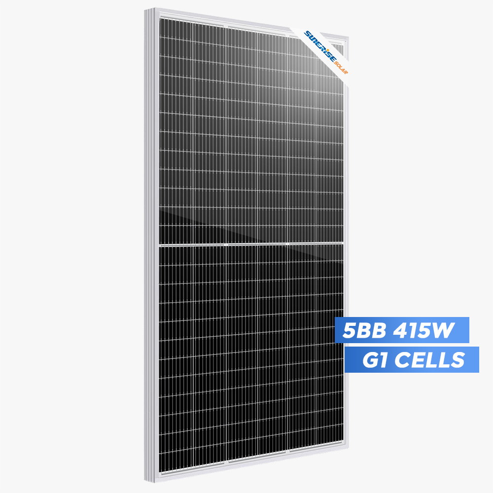 158,75 mm 9BB Meia célula Mono 415 Watt Painel Solar Preço

