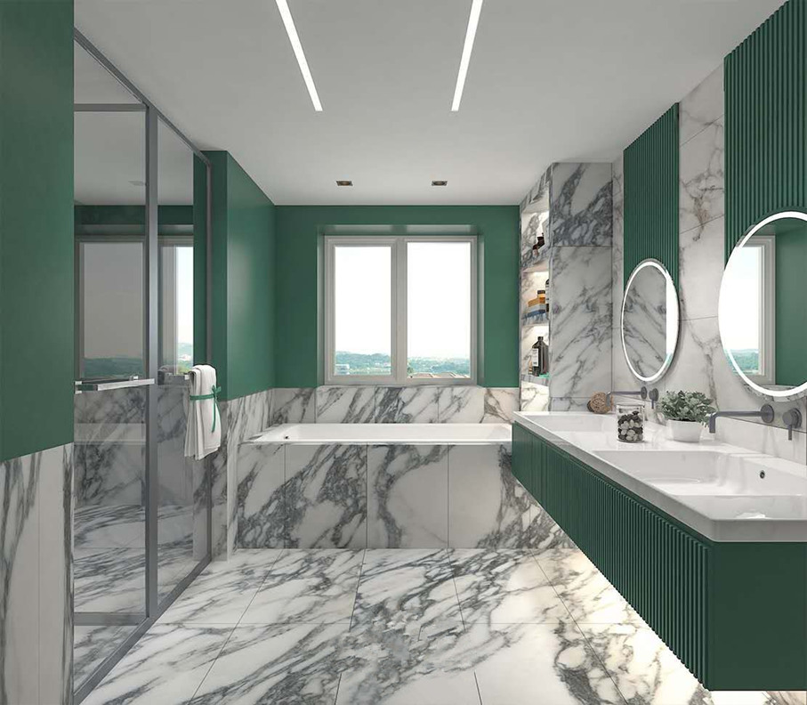 banheiro de mármore