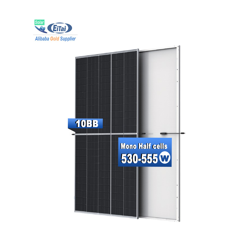 Eitai Painel Solar 530W 535W 540W 545W 550W 555W Mono Metade 144 Célula Módulo Fotovoltaico Para Sistema Solar Doméstico
