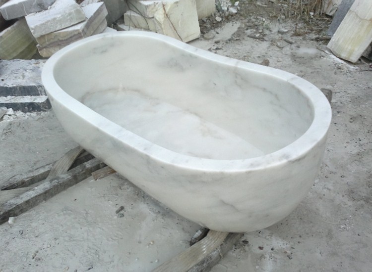 Banheira de pedra natural banheira de pedra branca para banheiro
