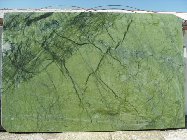 Laje de mármore verde polido chinês Ming
