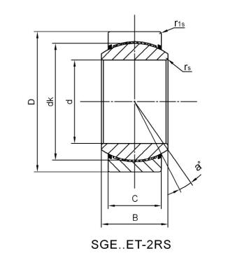 Rolamentos lisos de aço inoxidável SGE50ET-2RS