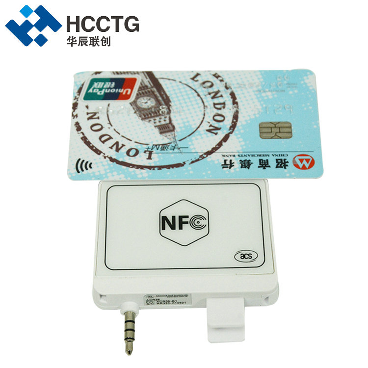 Leitor de cartão móvel NFC de interface de conector de áudio de 3,5 mm ACR35-B1
