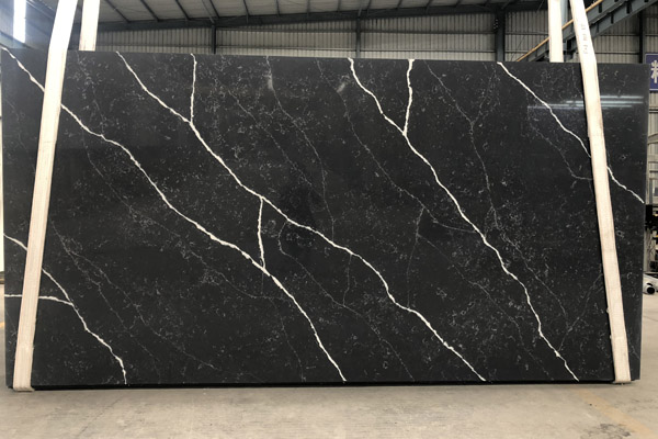 laje de quartzo de mármore nero marquina