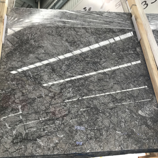 Novo tipo de projeto de construção de telhas cinzas importadas de mármore cinza natural
