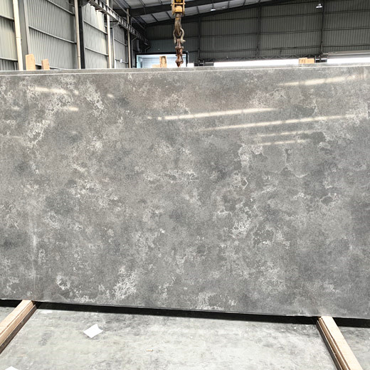 Placa de concreto de quartzo polido cinza design de boa venda bancada de cozinha
