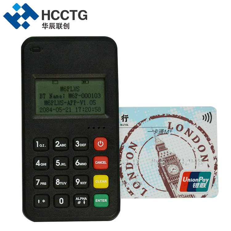 Bluetooth 3 em 1 cartão de pagamento móvel POS conectar ao telefone M6 PLUS

