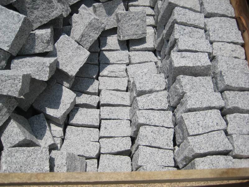 G603 pedra de paralelepípedos de granito cinza
