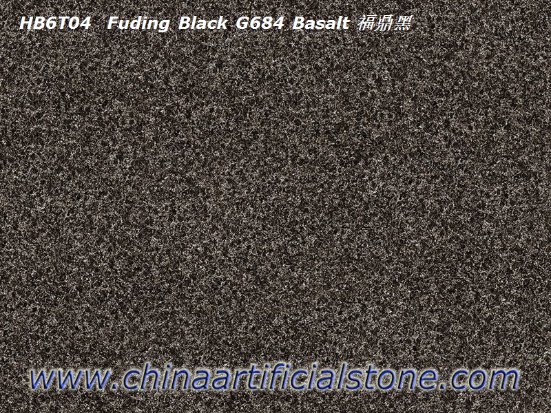 Pavimentadora de porcelana preta G684 Aparência de basalto preto
