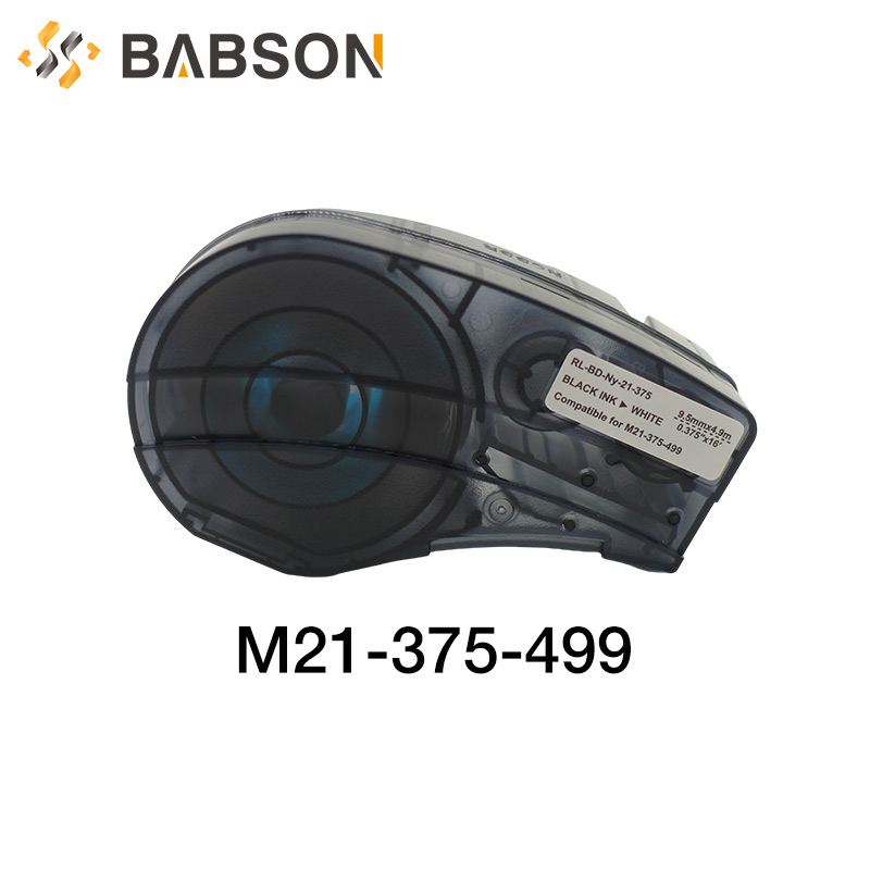 Compatível M21-375-499-YL para fita de etiqueta de vinil Brady preto sobre amarelo para fita de impressora de etiquetas Brady LAB
