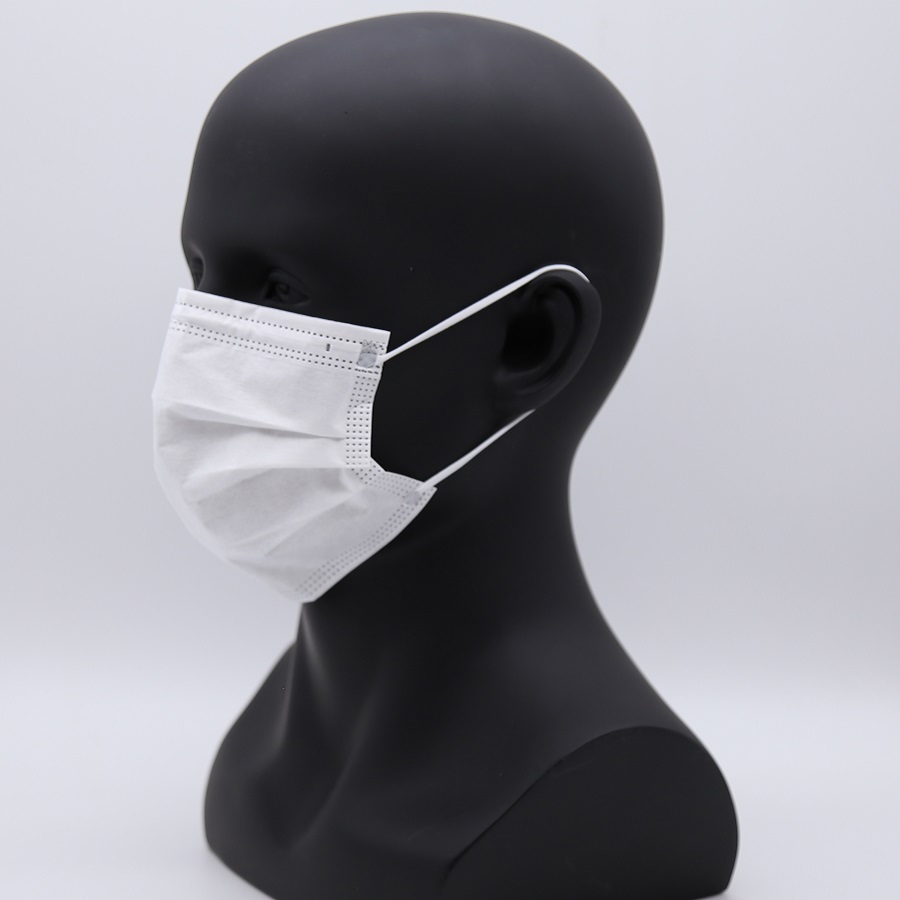 Máscara facial não tecida de 3 camadas em estoque
