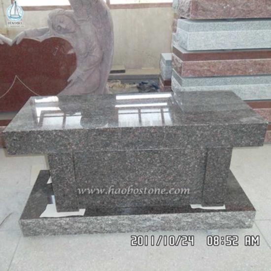 Banco de monumento funerário de granito cinza escuro da China

