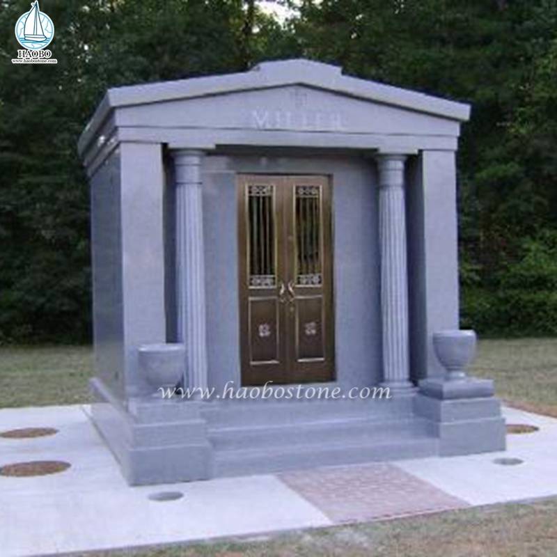 Novo Design 6 Criptas Cemitério de Granito Natural Mausoléu
