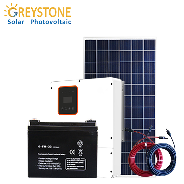 Sistema solar híbrido Greystone PV 8kw com armazenamento em bateria
