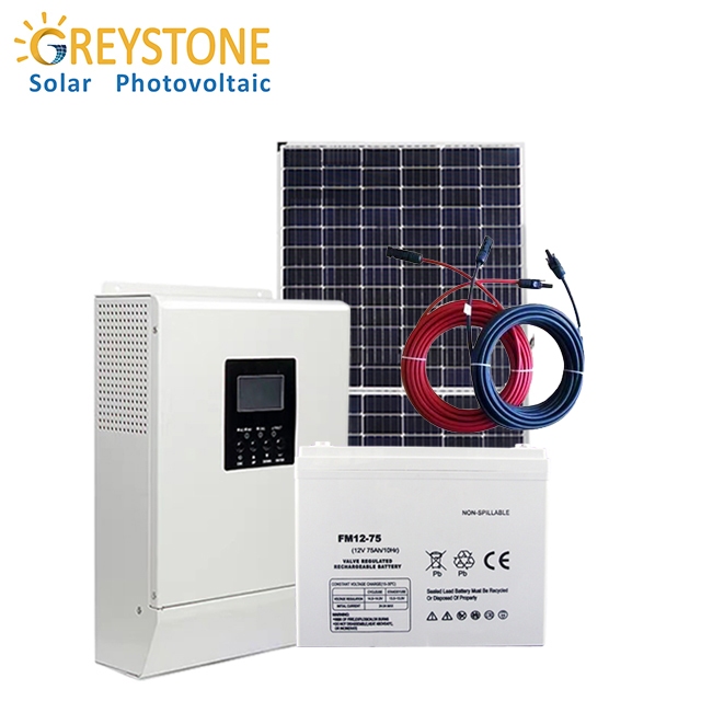 Sistema híbrido de energia solar Greystone popular 15kw com carregador de bateria
