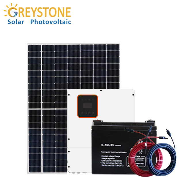 Sistema de energia solar híbrido profissional de 10kw para uso doméstico
