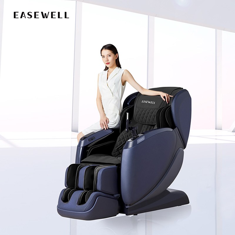 Cadeira de massagem multifuncional de couro 3D de gravidade zero Bluetooth música

