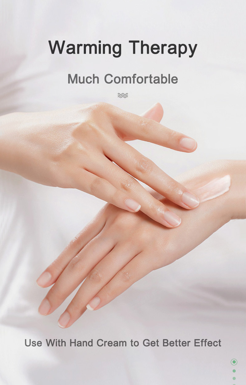 Massageador de dedo de terapia quente para cuidados com as mãos