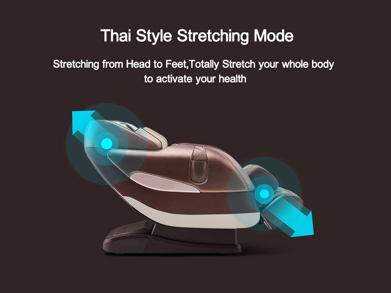 Cadeira de massagem 3D ativa com alongamento estilo tailandês