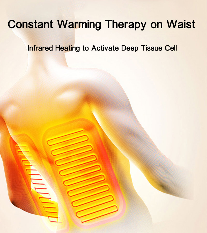 Cadeira de massagem com terapia de aquecimento constante infravermelho
