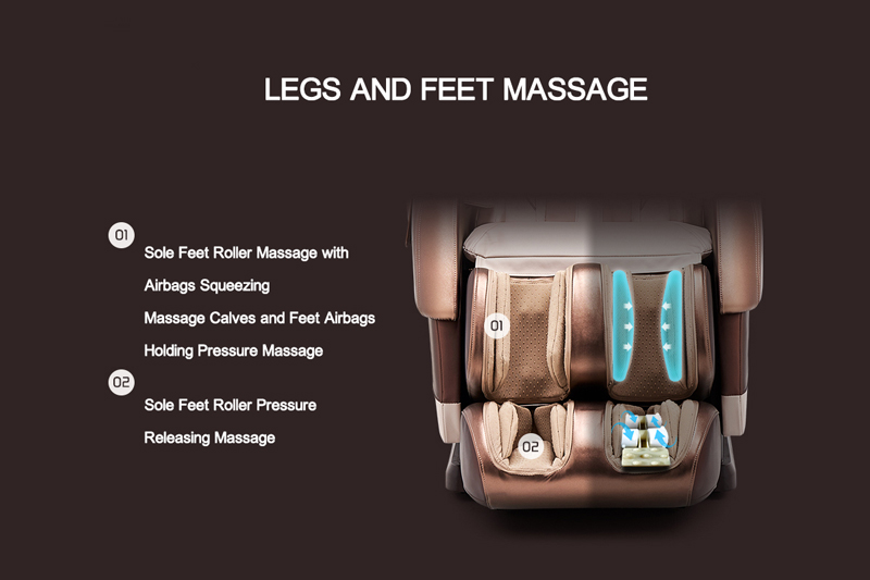 Cadeira de massagem para alívio de pressão com rolo de pés
