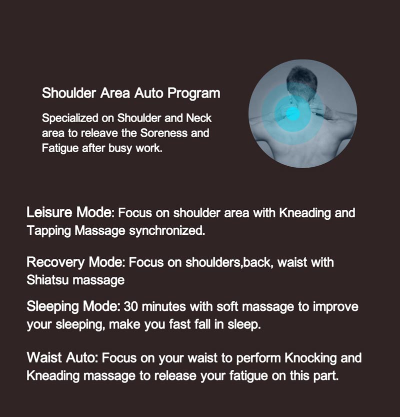 Cadeira de massagem confortável com vários programas automáticos