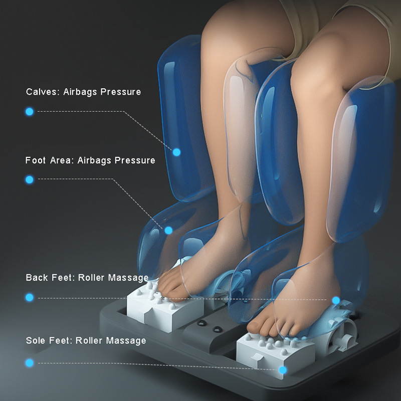 Cadeira de massagem com rolo de pé