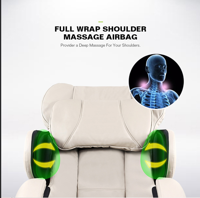 Cadeira de massagem relaxante com airbags de ombro