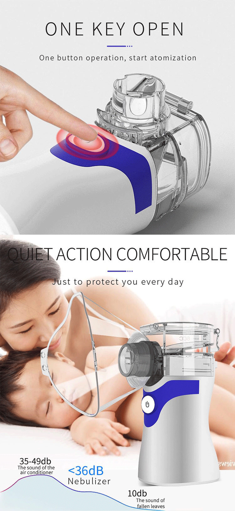 máquina nebulizador portátil para asma