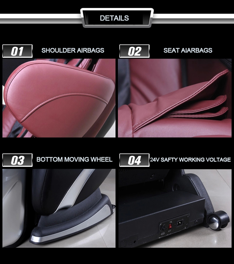 Cadeira de massagem de pressão com airbags de corpo inteiro