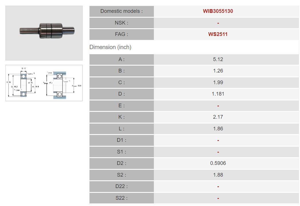 Rolamento WS2511